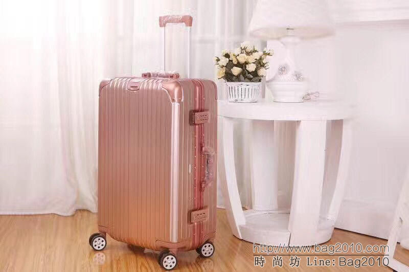 RIMOWA日默瓦 經典款拉杆箱 pc配鋁鎂合金邊框 代工廠生產 靜音萬向輪 無極拉杆拉箱  xbt1074